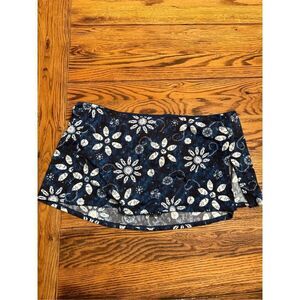 Bleu rod Beattie blue floral swim skirt size 12